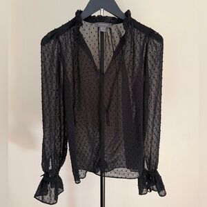 Primark Black Sheer Textured Blouse